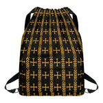 Vintage Orthodox Pattern Print Drawstring Backpack