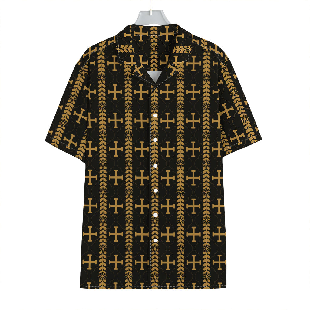 Vintage Orthodox Pattern Print Hawaiian Shirt