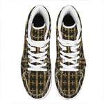 Vintage Orthodox Pattern Print High Top Leather Sneakers