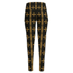 Vintage Orthodox Pattern Print High-Waisted Pocket Leggings