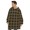 Vintage Orthodox Pattern Print Hoodie Blanket