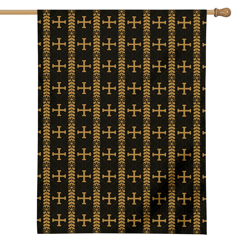 Vintage Orthodox Pattern Print House Flag