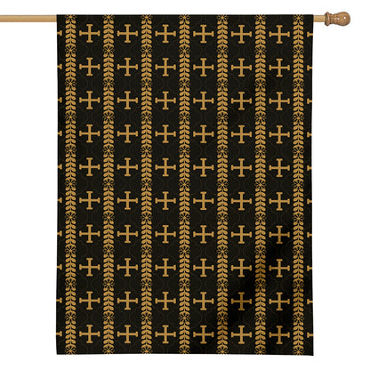 Vintage Orthodox Pattern Print House Flag