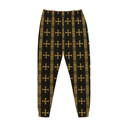 Vintage Orthodox Pattern Print Jogger Pants