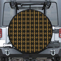 Vintage Orthodox Pattern Print Leather Spare Tire Cover