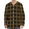 Vintage Orthodox Pattern Print Long Sleeve Baseball Jersey