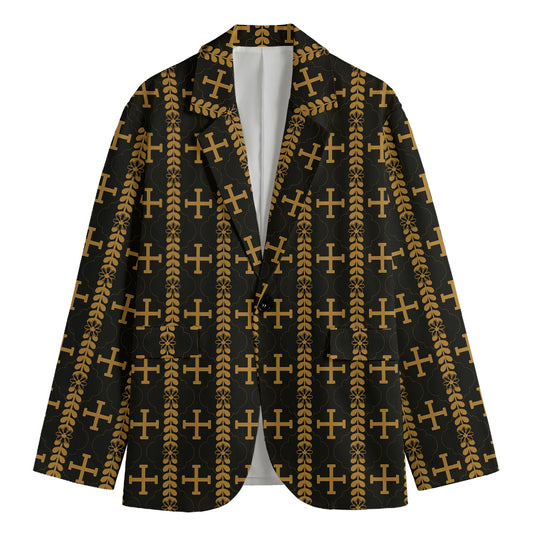 Vintage Orthodox Pattern Print Men's Blazer