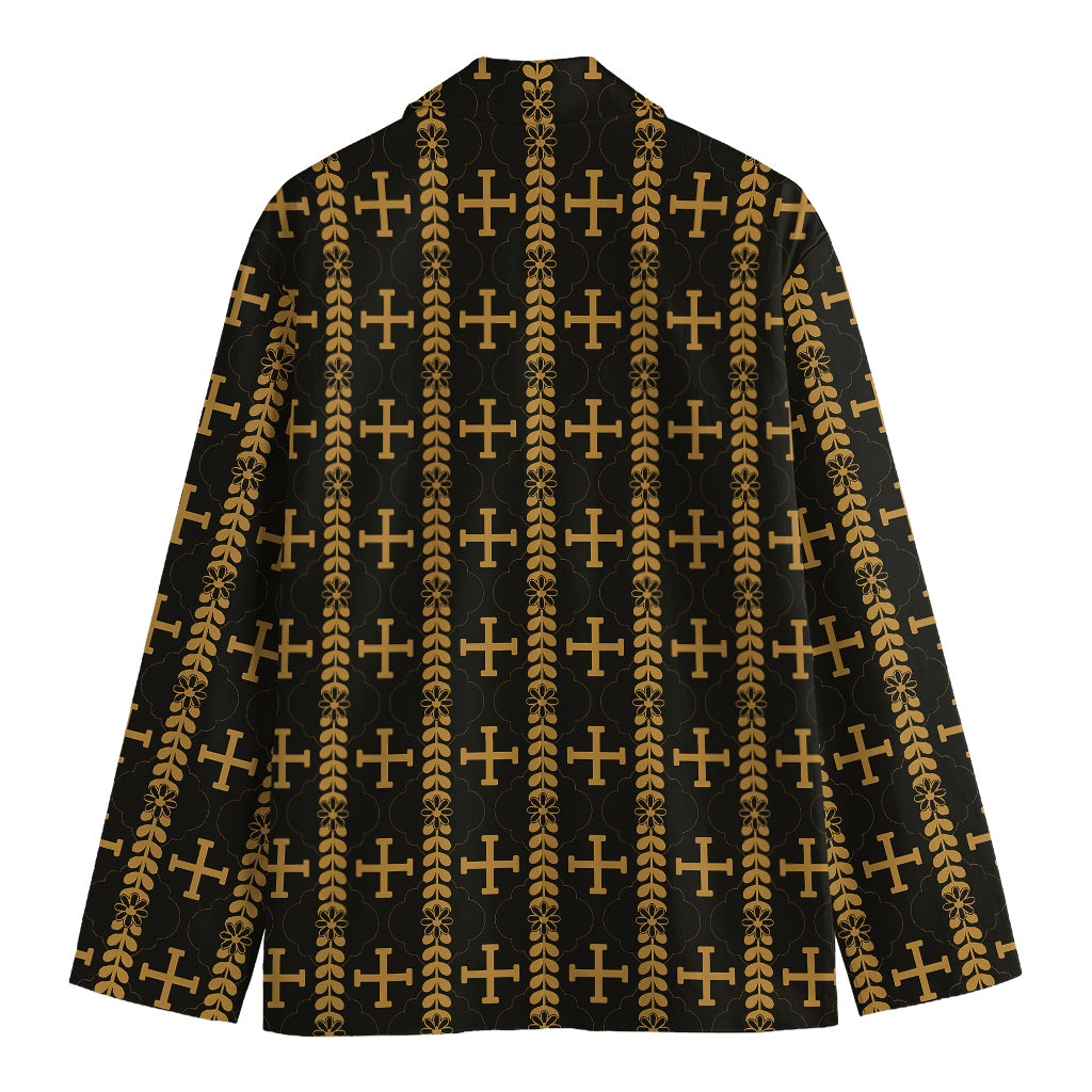Vintage Orthodox Pattern Print Men's Blazer