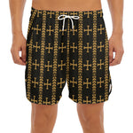 Vintage Orthodox Pattern Print Men's Split Running Shorts