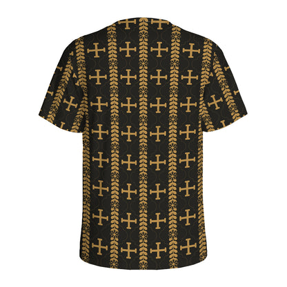 Vintage Orthodox Pattern Print Men's Sports T-Shirt