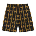 Vintage Orthodox Pattern Print Men's Swim Trunks