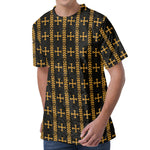 Vintage Orthodox Pattern Print Men's Velvet T-Shirt