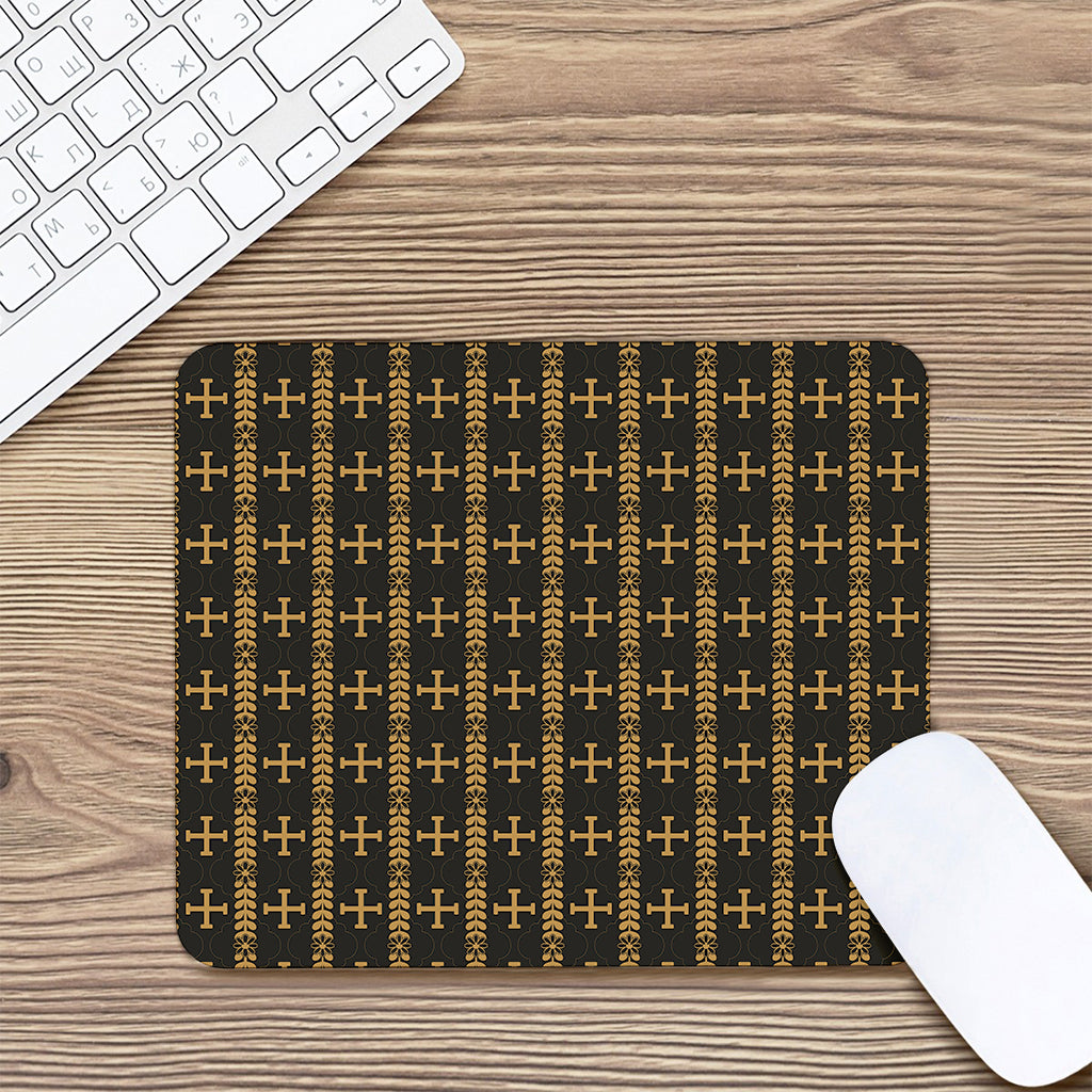 Vintage Orthodox Pattern Print Mouse Pad