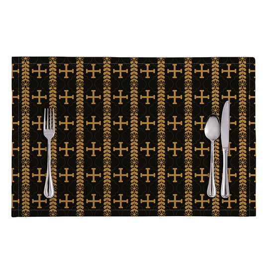 Vintage Orthodox Pattern Print Placemat