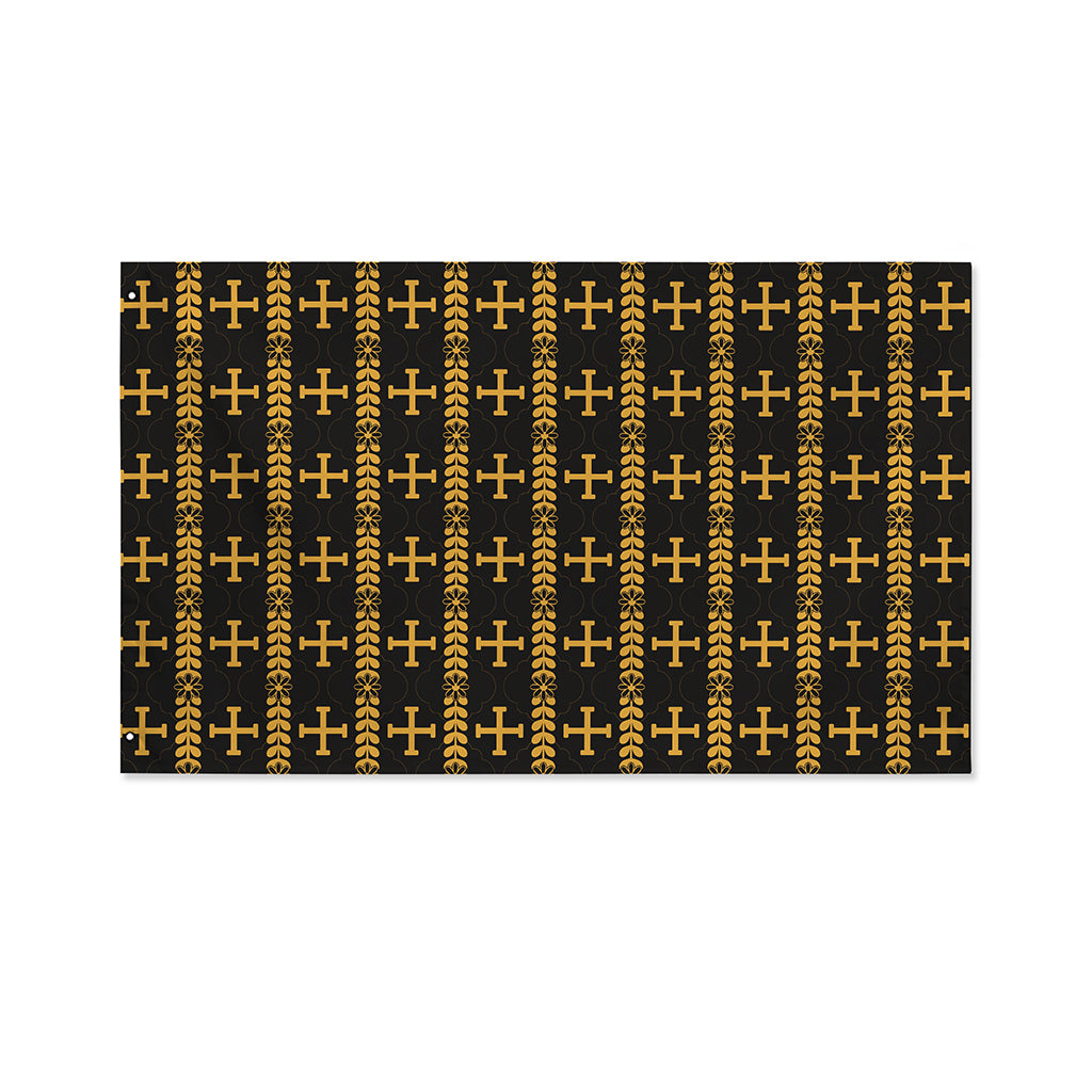 Vintage Orthodox Pattern Print Polyester Flag