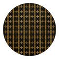 Vintage Orthodox Pattern Print Round Blanket
