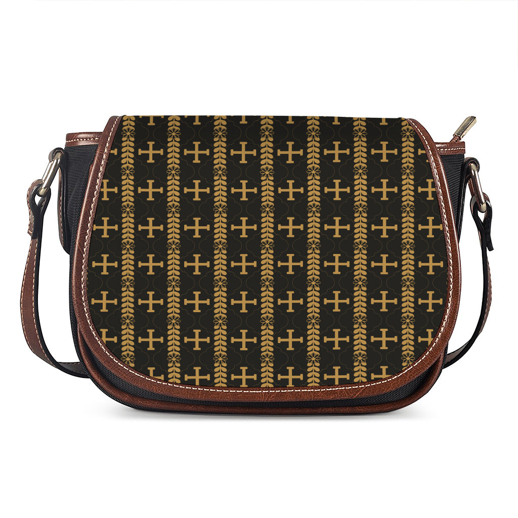 Vintage Orthodox Pattern Print Saddle Bag