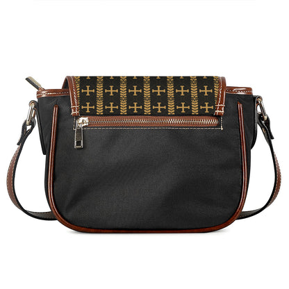 Vintage Orthodox Pattern Print Saddle Bag
