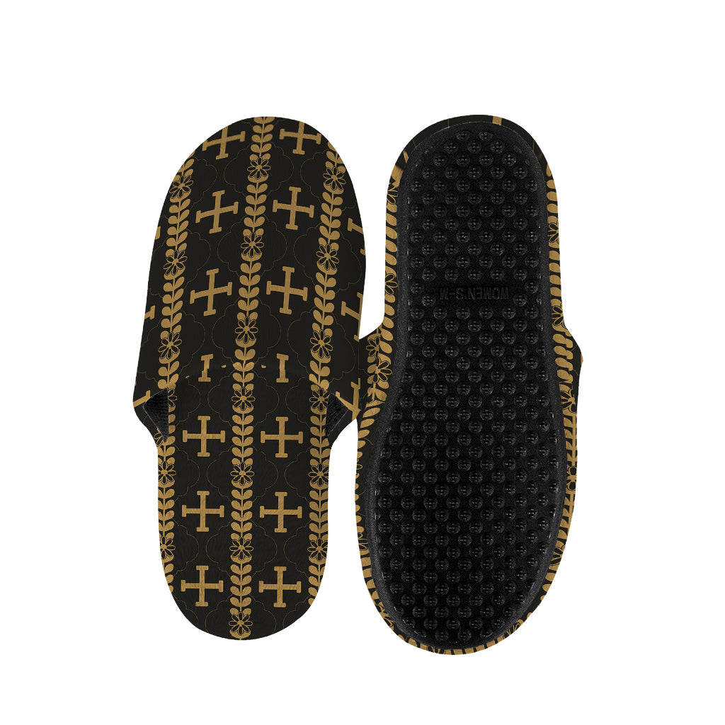 Vintage Orthodox Pattern Print Slippers