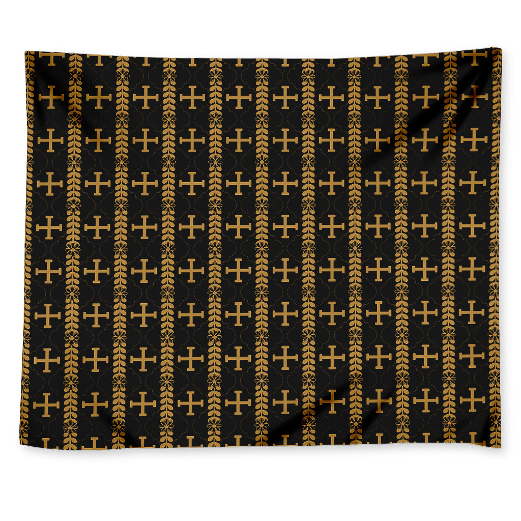 Vintage Orthodox Pattern Print Tapestry