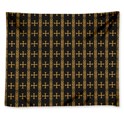 Vintage Orthodox Pattern Print Tapestry