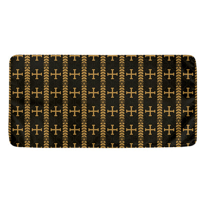 Vintage Orthodox Pattern Print Towel