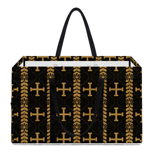 Vintage Orthodox Pattern Print Utility Tote Bag