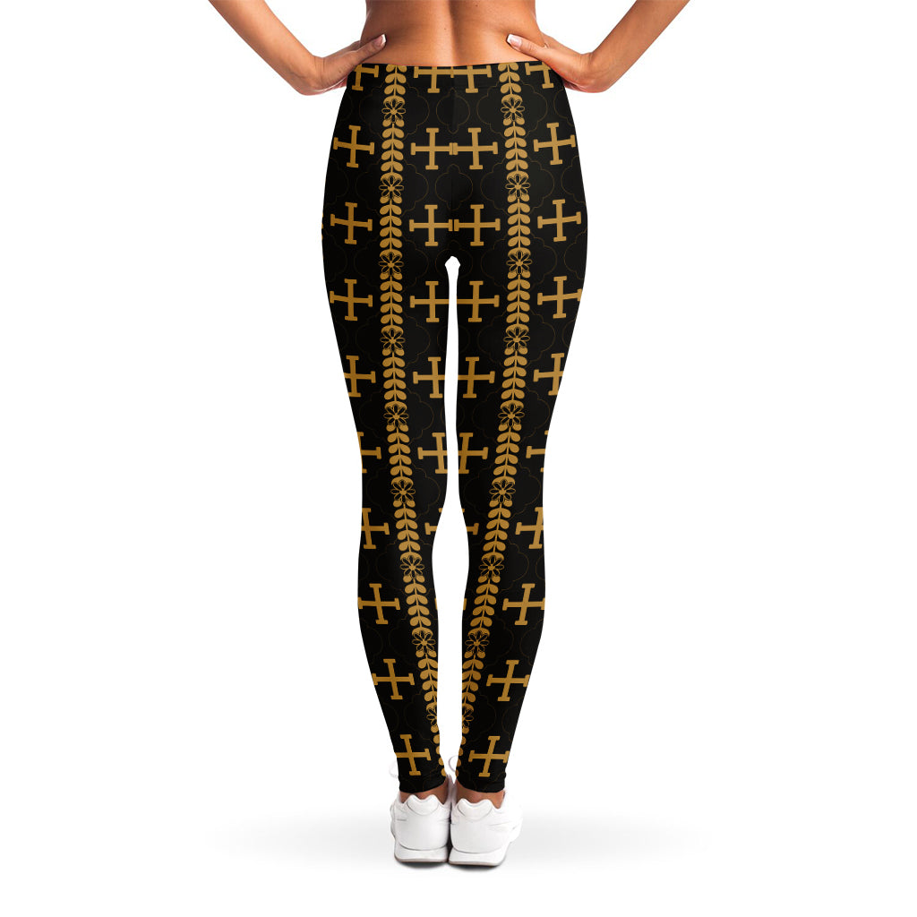 Vintage Orthodox Pattern Print Women's Leggings