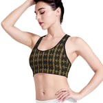 Vintage Orthodox Pattern Print Women's Sports Bra
