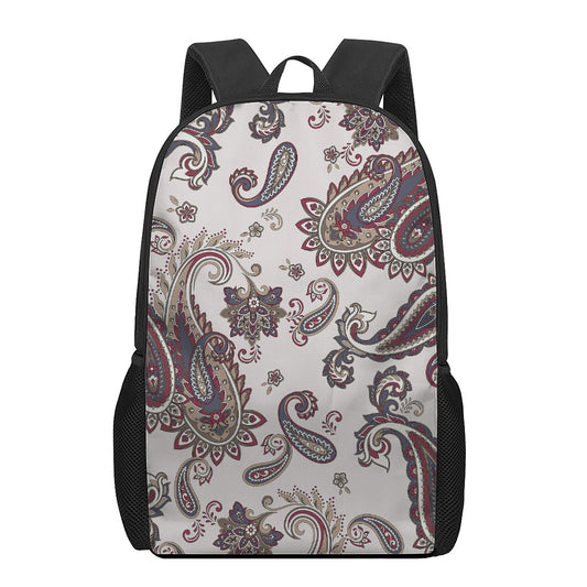 Vintage Paisley Pattern Print 17 Inch Backpack