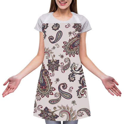 Vintage Paisley Pattern Print Adjustable Apron