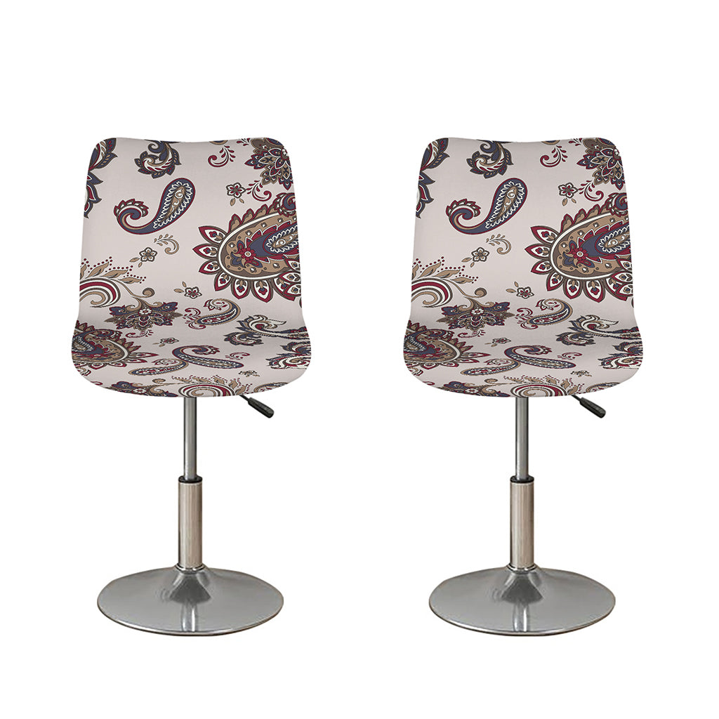 Vintage Paisley Pattern Print Bar Stool Covers