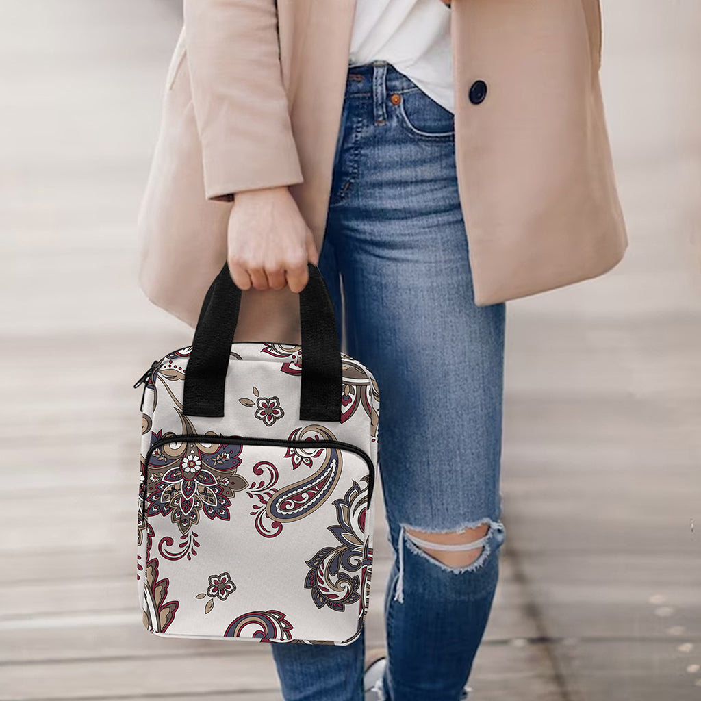 Vintage Paisley Pattern Print Bible Tote Bag