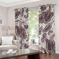 Vintage Paisley Pattern Print Dimout Grommet Curtains