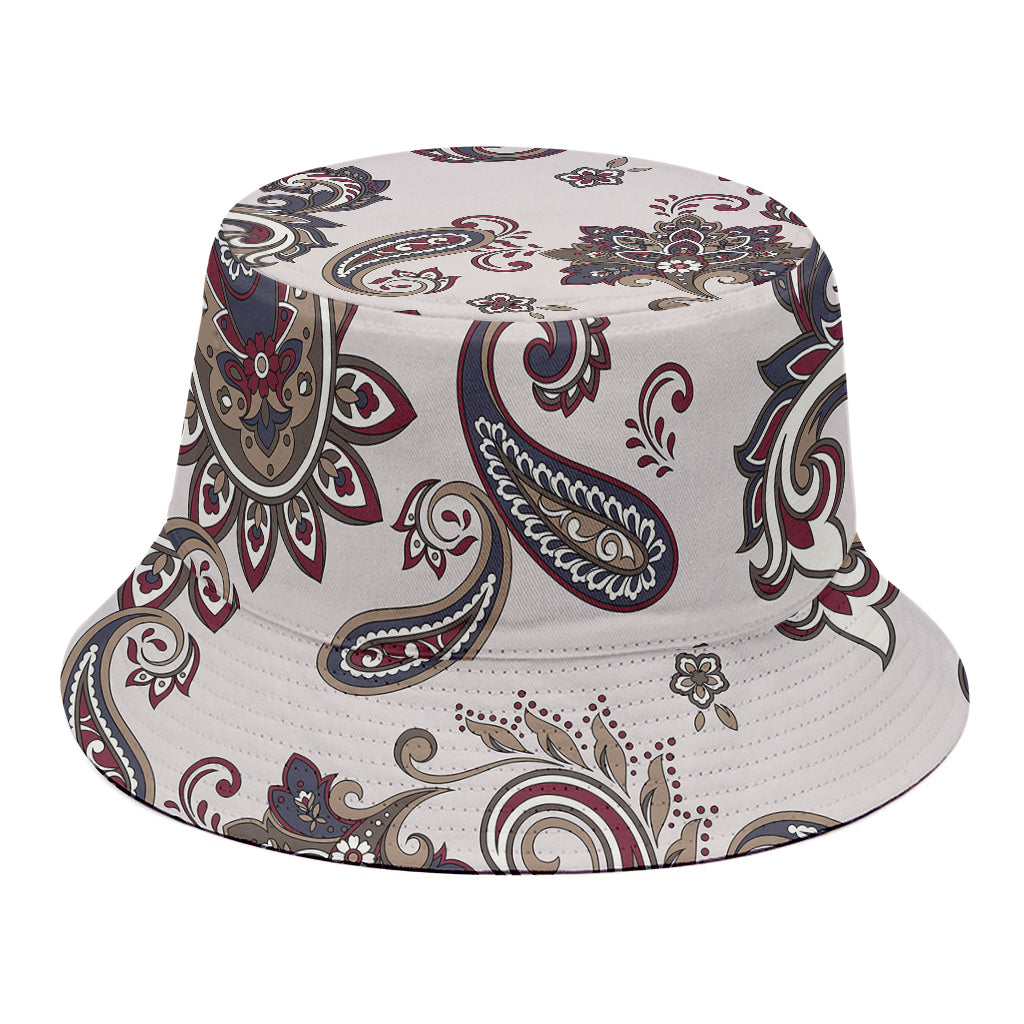 Vintage Paisley Pattern Print Bucket Hat