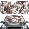 Vintage Paisley Pattern Print Car Windshield Sun Shade