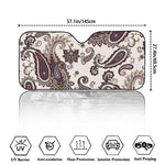 Vintage Paisley Pattern Print Car Windshield Sun Shade