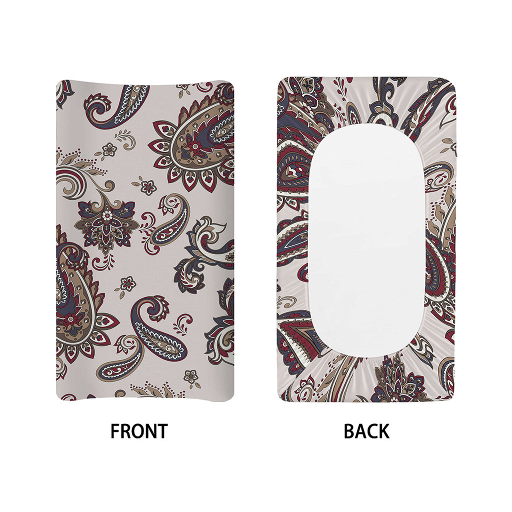 Vintage Paisley Pattern Print Changing Pad Cover