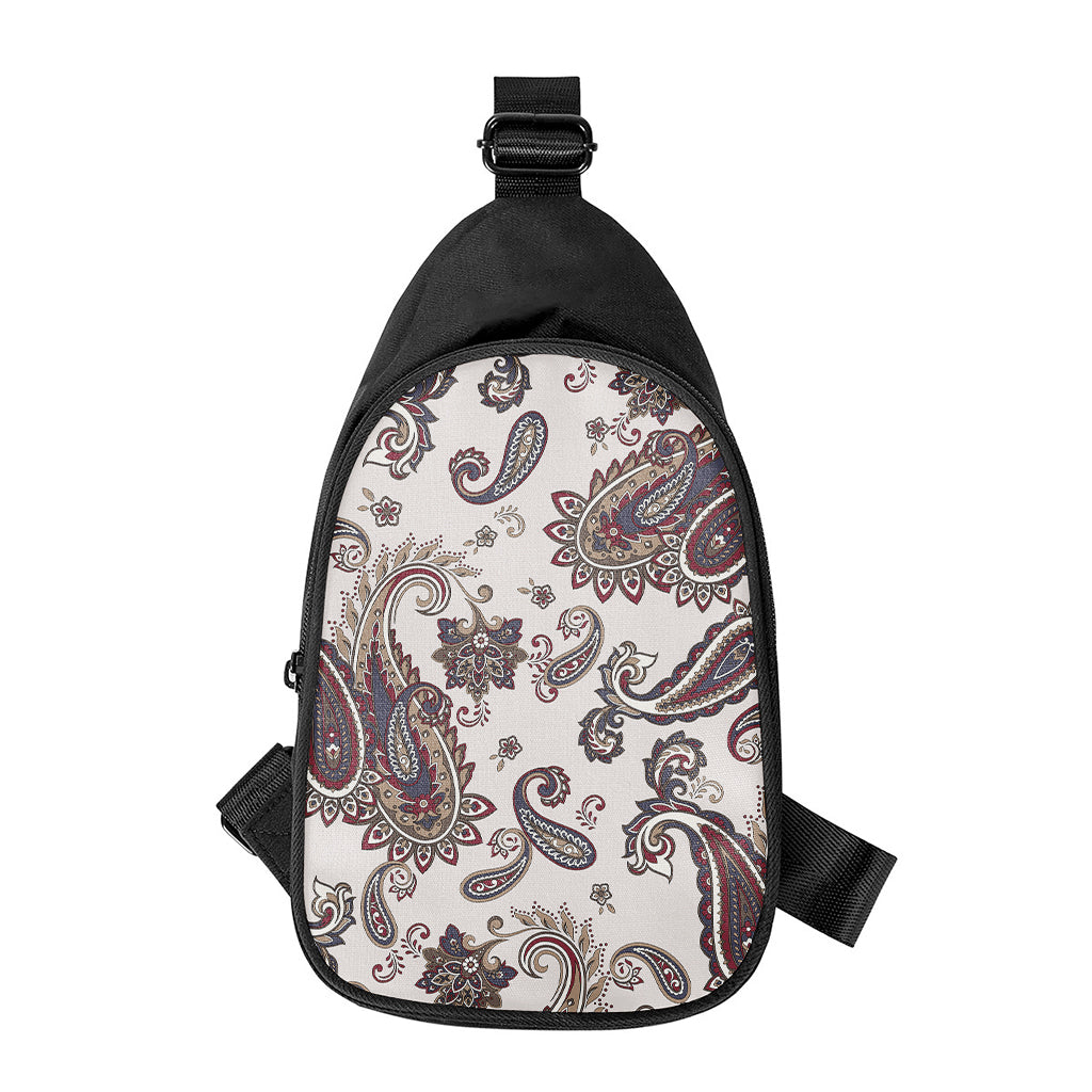 Vintage Paisley Pattern Print Chest Bag