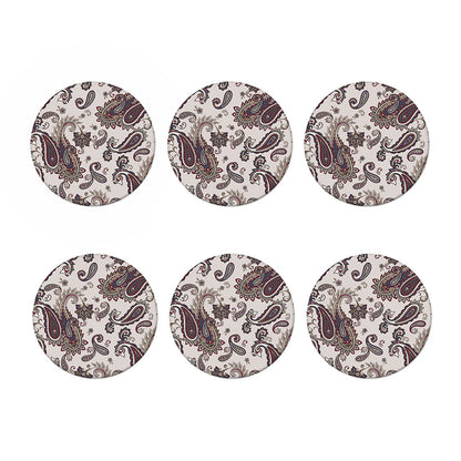 Vintage Paisley Pattern Print Coaster Set