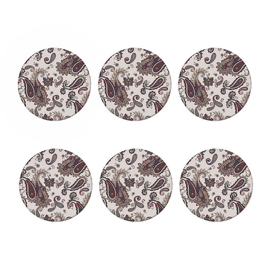 Vintage Paisley Pattern Print Coaster Set
