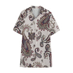 Vintage Paisley Pattern Print Cotton Hawaiian Shirt