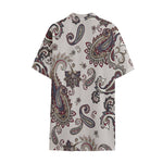 Vintage Paisley Pattern Print Cotton Hawaiian Shirt
