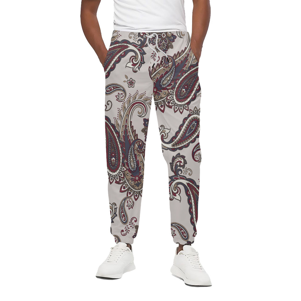 Vintage Paisley Pattern Print Cotton Pants