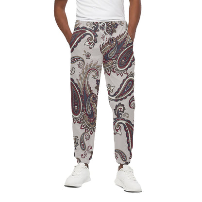 Vintage Paisley Pattern Print Cotton Pants