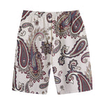 Vintage Paisley Pattern Print Cotton Shorts