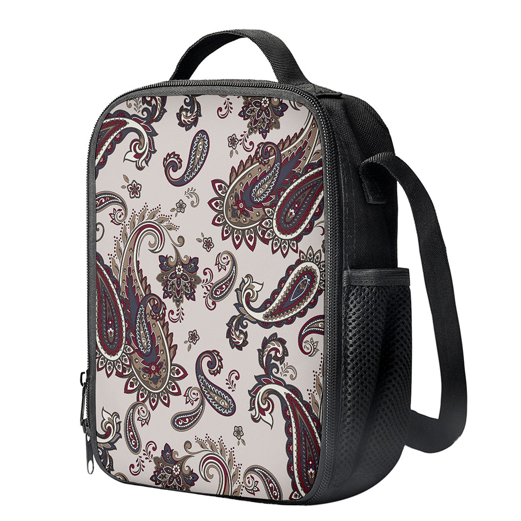 Vintage Paisley Pattern Print Crossbody Lunch Bag