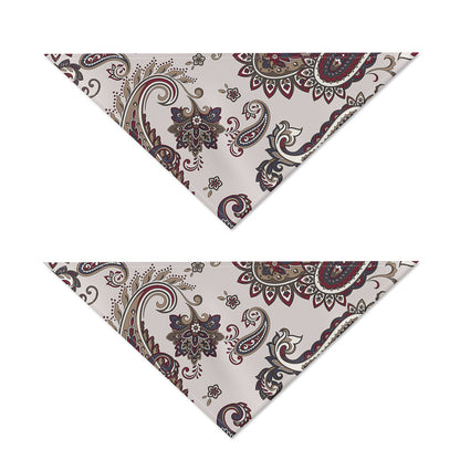 Vintage Paisley Pattern Print Dog Bandana
