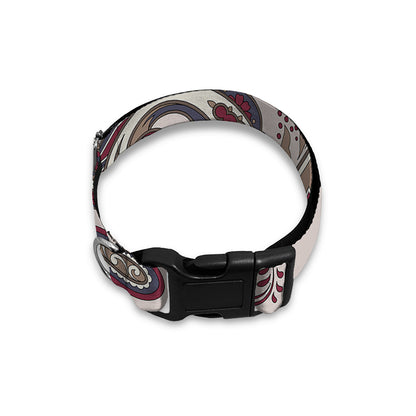 Vintage Paisley Pattern Print Dog Collar