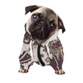 Vintage Paisley Pattern Print Dog Zip Up Hoodie